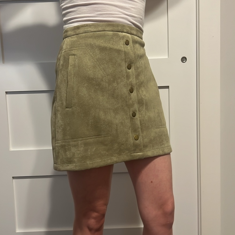 Button up mini skirt